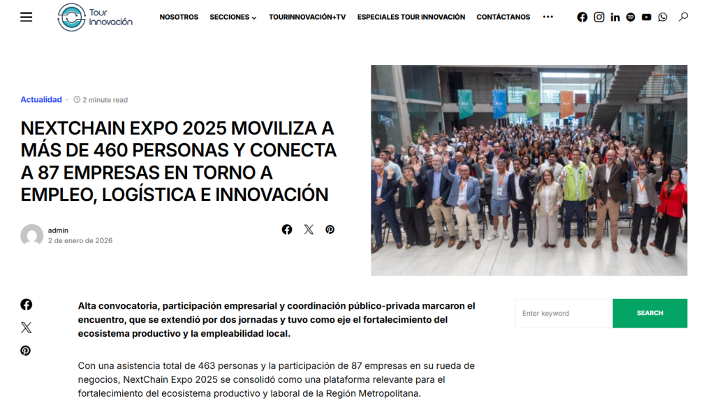 NEXTCHAIN EXPO 2025 MOVILIZA A MÁS DE 460 PERSONAS Y CONECTA A 87 ...